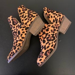 Leopard Print Booties Size 41
